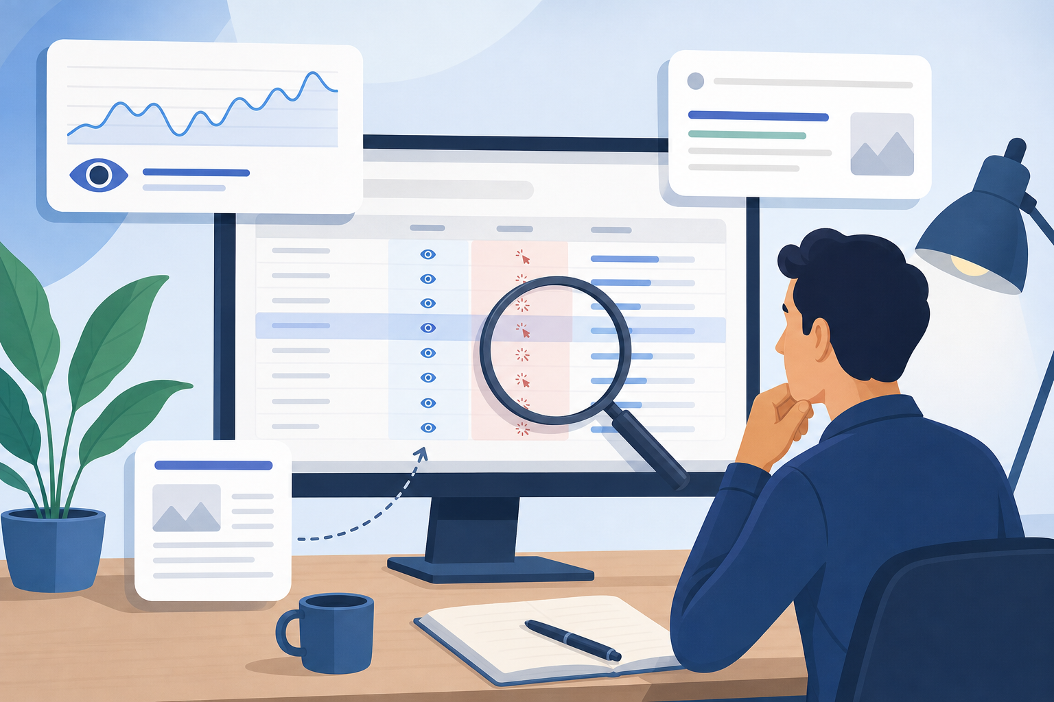 Google Search Console Performance report with queries sorted by impressions and CTR