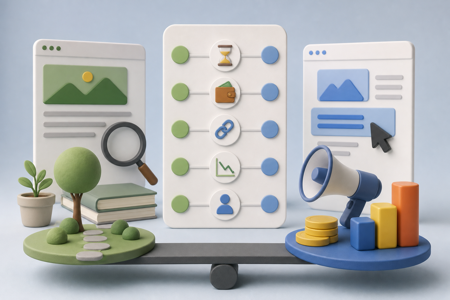 Tabella di confronto tra SEO e Google Ads su tempi, budget e durata dei risultati